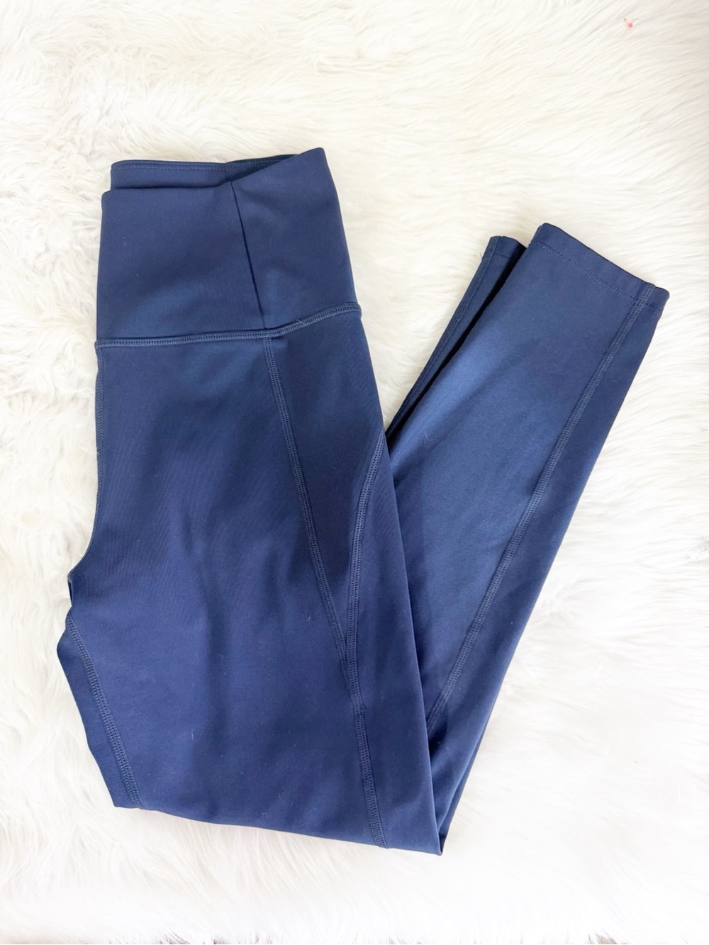 Girlfriend Collective Navy High Rise Leggings Size Small 24” Inseam
